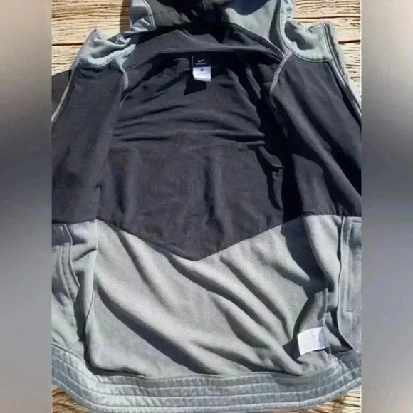 Nike Mens Black Gray Therma Fit Long Sleeve Hyper Elite Hooded Full Zip Jacket S - Picture 11 of 16